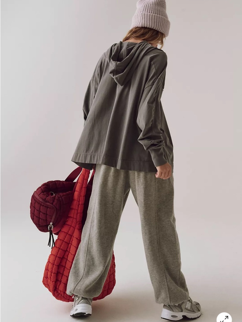 Free People Hot Shot Hooded Layer In Gunmetal - Picture 3 of 10